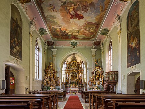 Lauda, Germany: interior of the Saint Mary church
