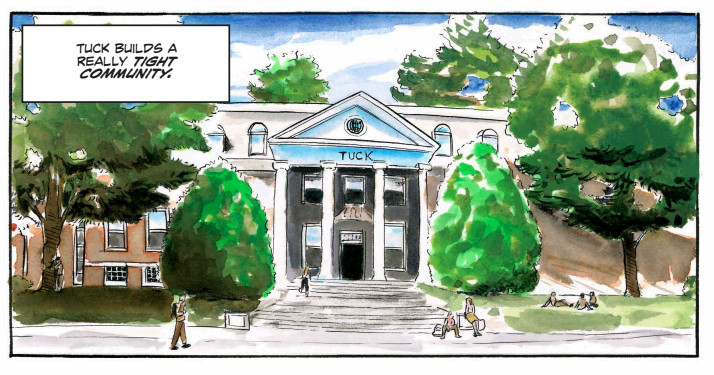 Tuck building - Menlo Coaching graphic novel